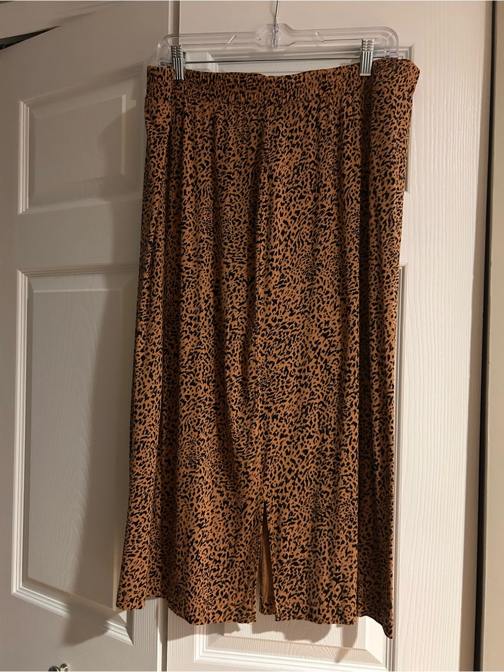 Amazon Essentials Brown Leopard Print Midi Skirt and Black and White dotted Midi